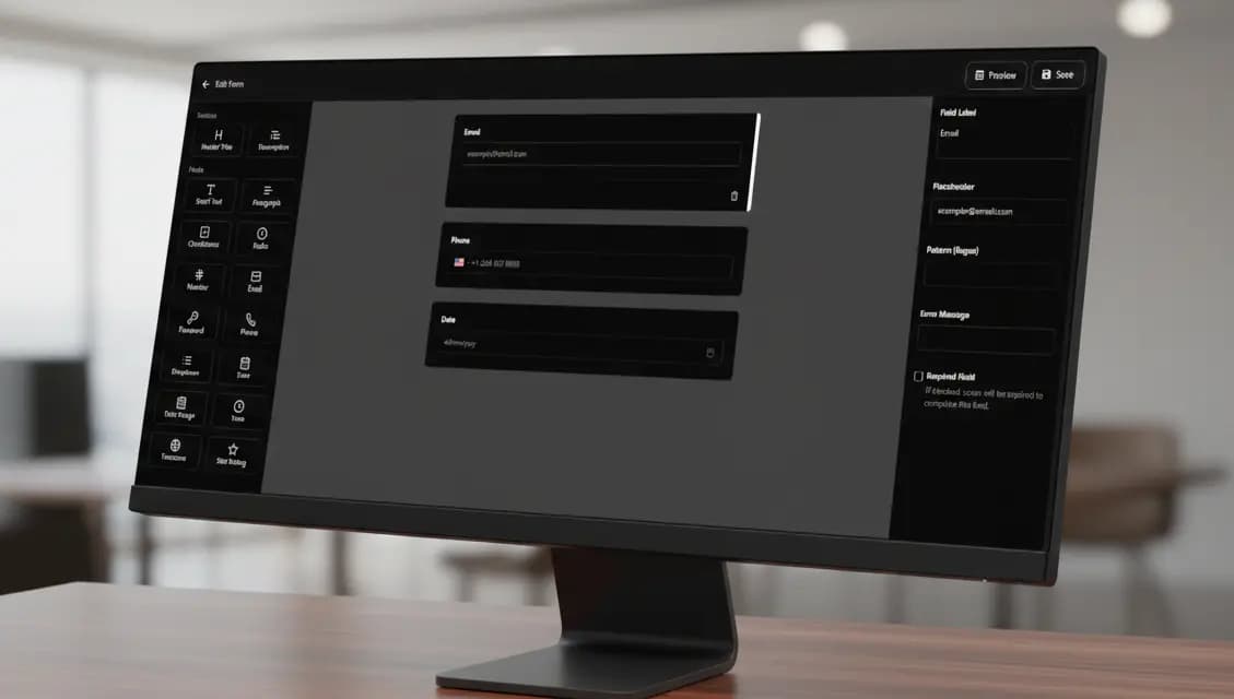 Tuwexinc Forms - Drag and drop form builder interface